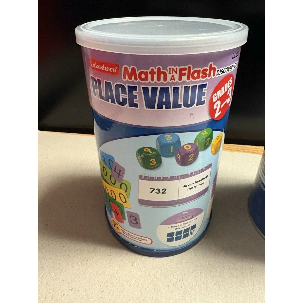Lakeshore Math In A Flash Discovery Can Time,  Place Value Grade 2 Common Core